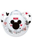 Suzeta Nuk cu tetina din silicon, 6-18 luni, Mickey cu stelute