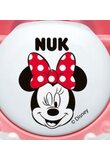 Suzeta Nuk cu tetina din silicon, 6-18 luni, Minnie Mouse, rosie