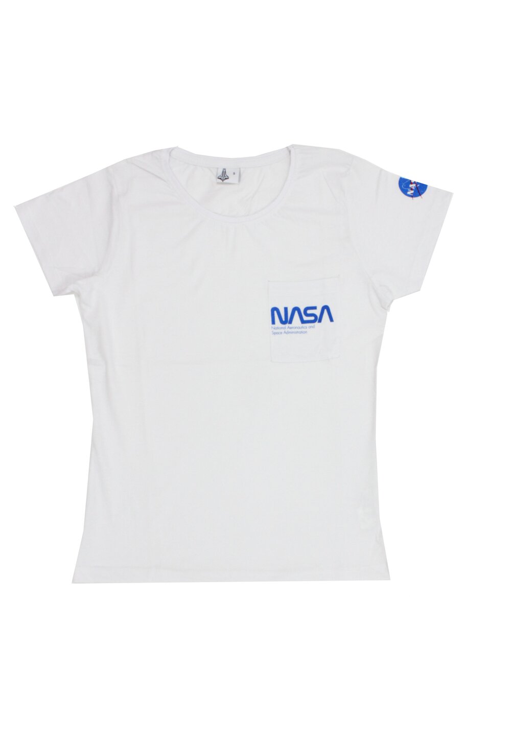 Tricou adulti, bumbac, Nasa, alb