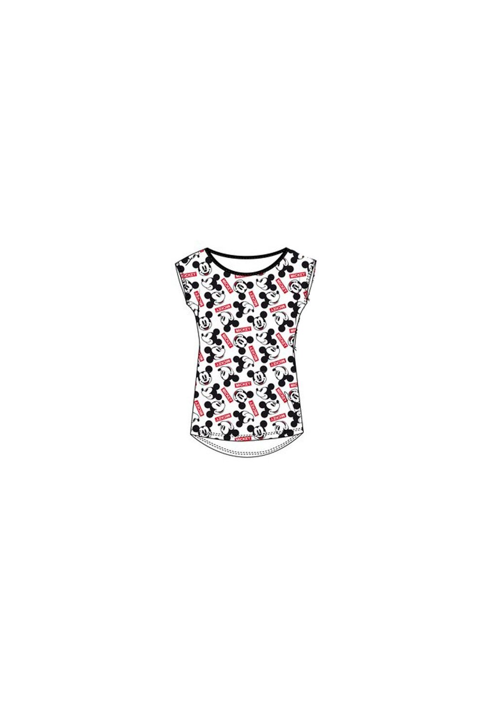 Tricou adulti, Mickey Mouse, asimetric, alb