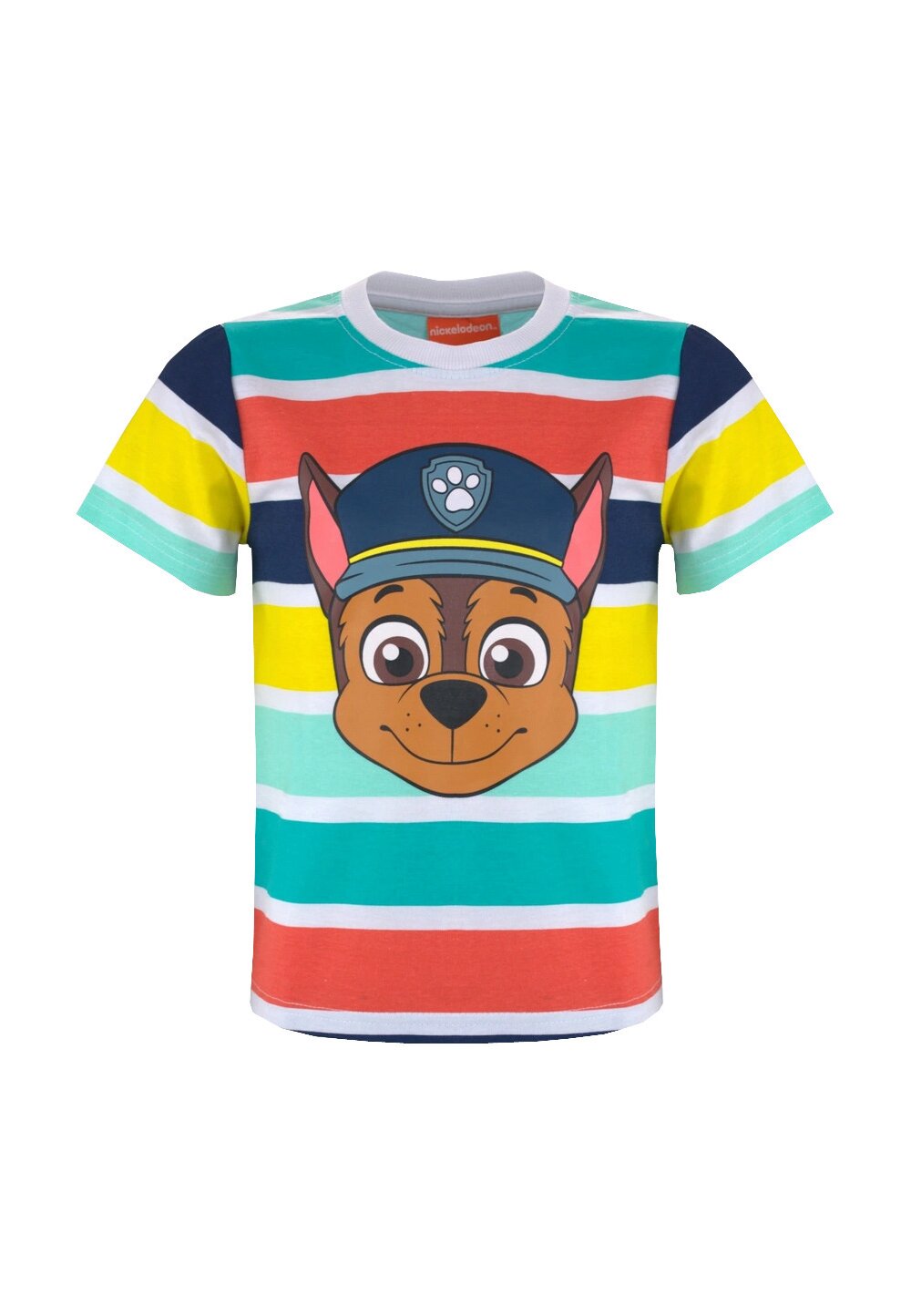 Tricou baieti, Chase cu dungi, alb