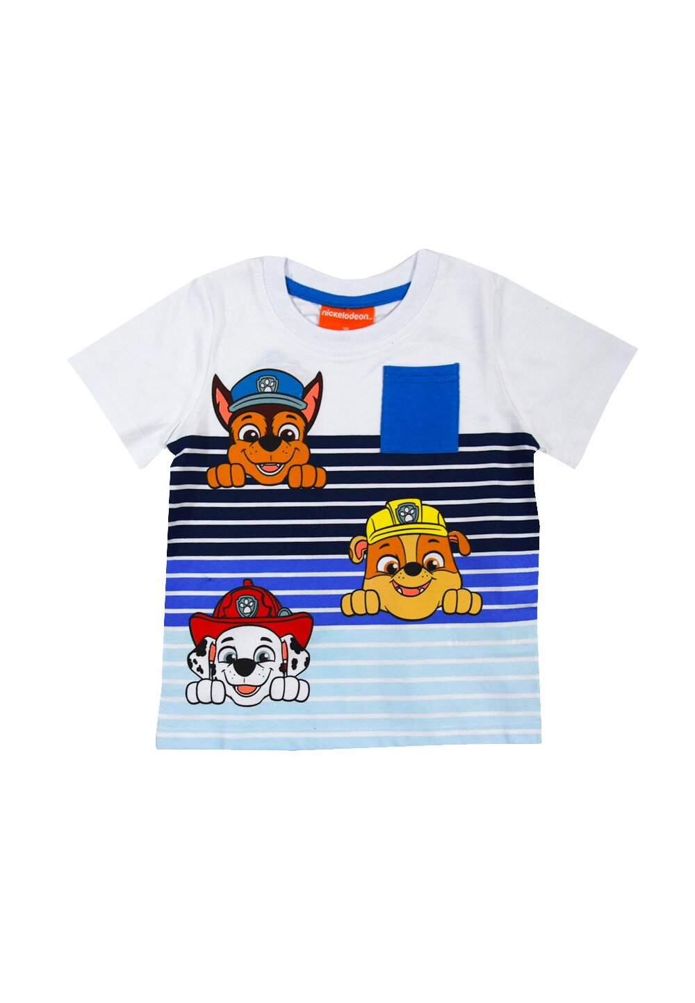 Tricou baieti, Chase, Rubble si Marshall, alb