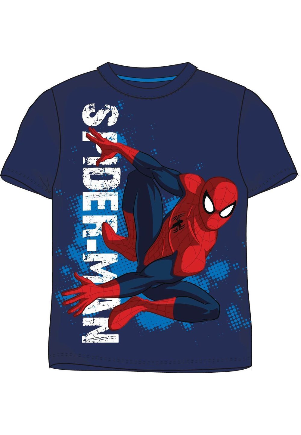 Tricou baieti, Spiderman, bluemarin