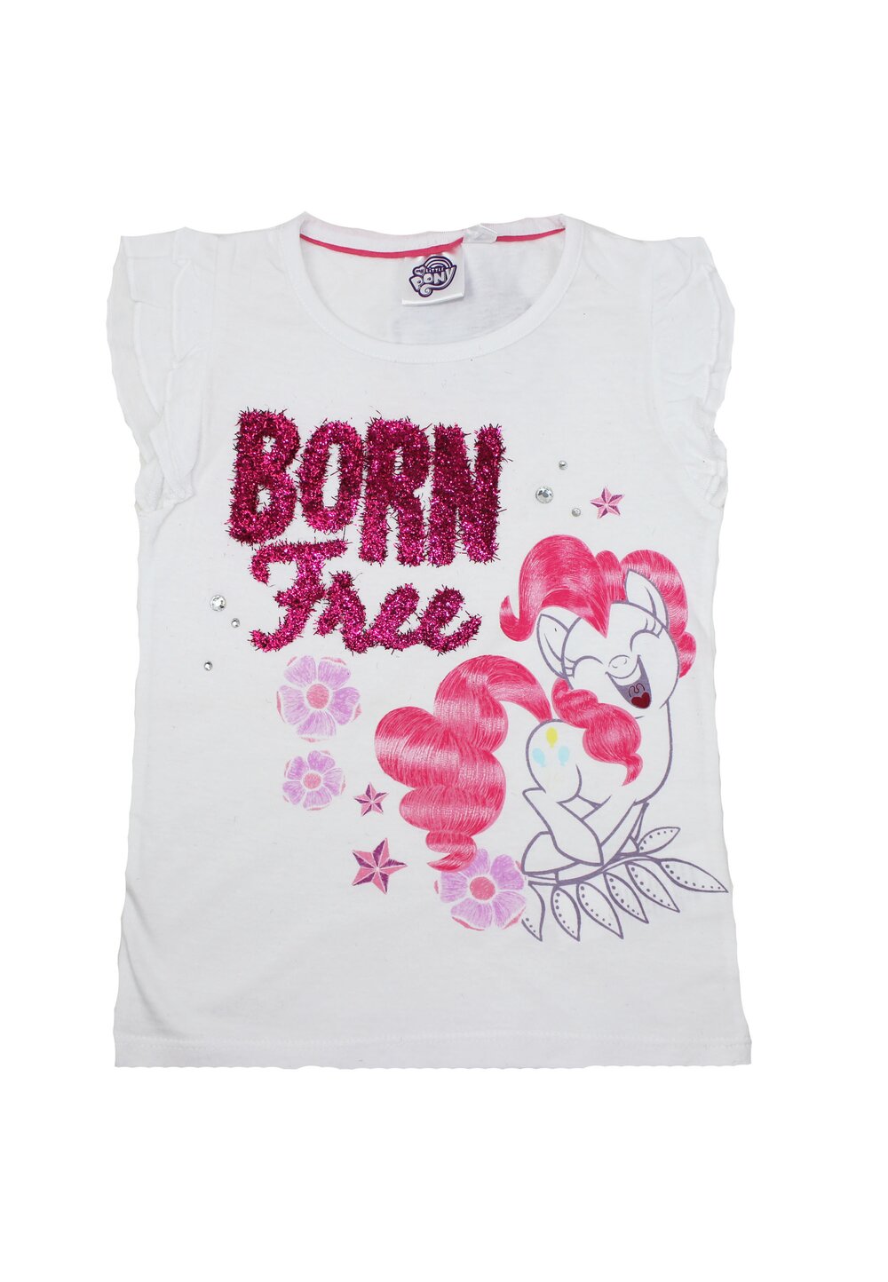 Tricou bumbac, Born Free, alb