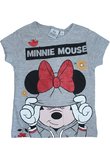 Tricou, gri cu fundita rosie, Minnie Mouse