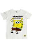 Tricou, maneca scurta, bumbac, Spongebob squarepants, alb