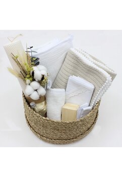 Trusou 7 piese, varianta sezon rece, cu paturica Anna crem