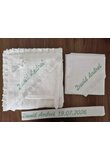 Trusou botez bumbac, Mimi cu dantela alba, 7 piese, alb