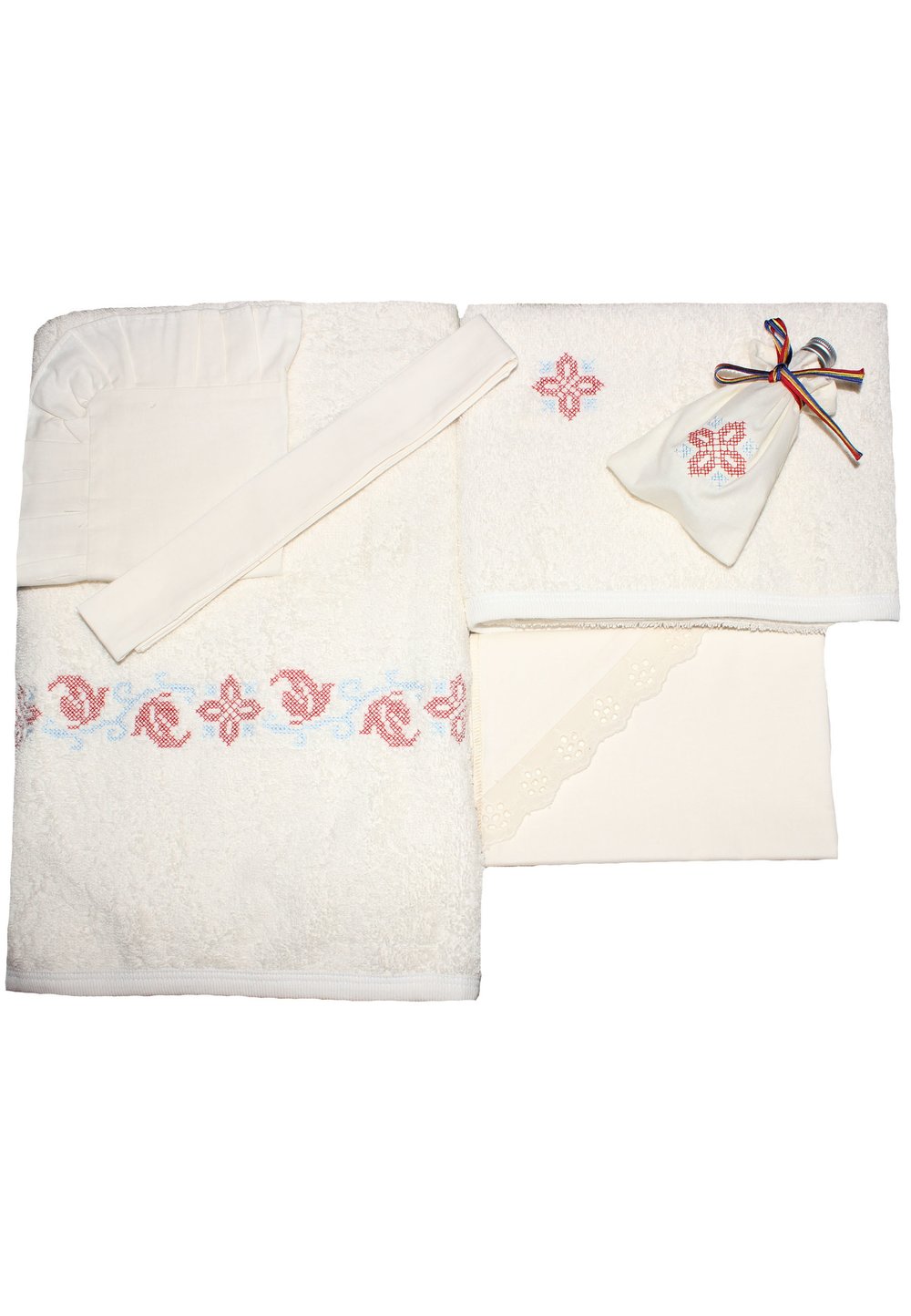 Trusou botez, 7 piese, motive traditionale, model 1