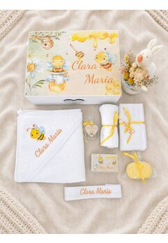 Trusou botez, cutie de amintiri personalizata, Albinuta