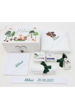 Trusou botez, cutie de amintiri personalizata, animalele padurii-veverita