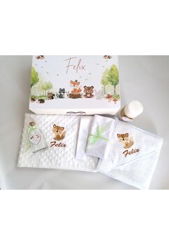 Trusou botez, cutie de amintiri personalizata, animalele padurii-vulpe