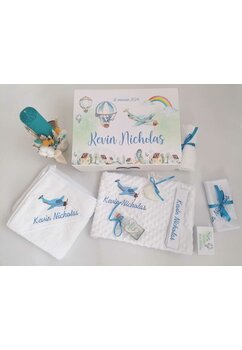 Trusou botez, cutie de amintiri personalizata, avion