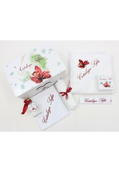 Trusou botez, cutie de amintiri personalizata, Cataleya