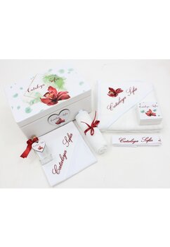 Trusou botez, cutie de amintiri personalizata, Cataleya