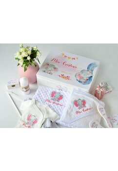 Trusou botez, cutie de amintiri personalizata, elefantica