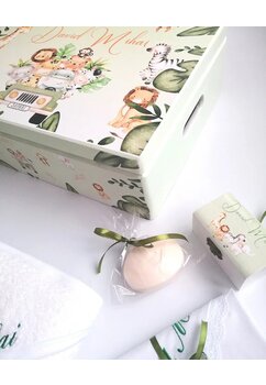 Trusou botez, cutie de amintiri personalizata, Excursie in jungla