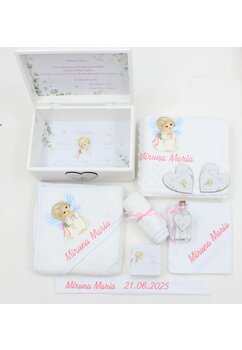 Trusou botez, cutie de amintiri personalizata, ingeras