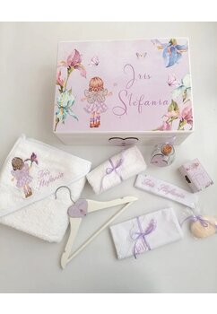 Trusou botez, cutie de amintiri personalizata, Iris