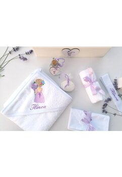 Trusou botez, cutie de amintiri personalizata, lavanda