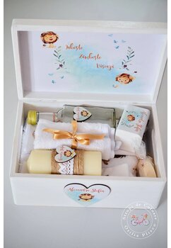Trusou botez, cutie de amintiri personalizata, Leul cel simpatic
