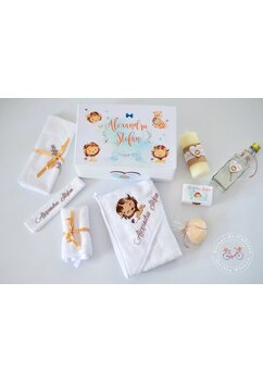 Trusou botez, cutie de amintiri personalizata, Leul cel simpatic