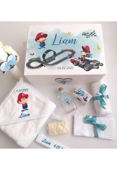 Trusou botez, cutie de amintiri personalizata, Mario