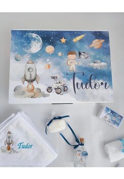 Trusou botez, cutie de amintiri personalizata, racheta