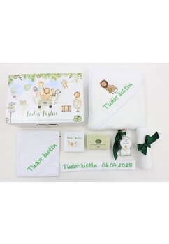 Trusou botez, cutie de amintiri personalizata, Safari