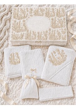 Trusou botez, cutie de amintiri personalizata, Safari crem