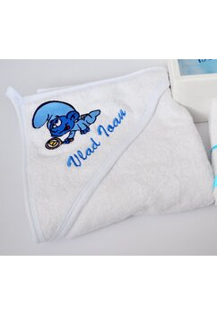 Trusou botez, cutie de amintiri personalizata, strumf