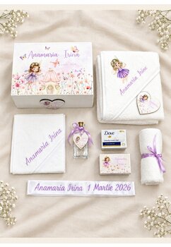 Trusou botez, cutie de amintiri personalizata, zana primavara