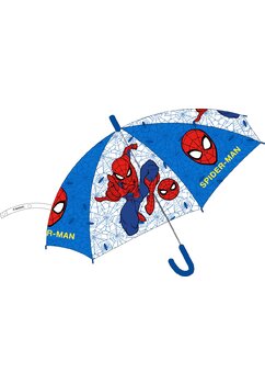 Umbrela automata, Spider Man, albastru cu alb, 66 cm