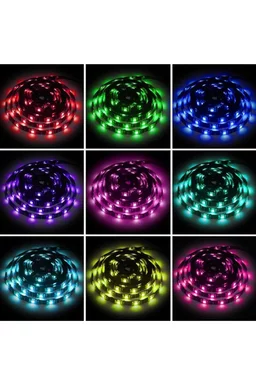Bandă lumină LED colorată cu telecomandă bluetooth (M-62)