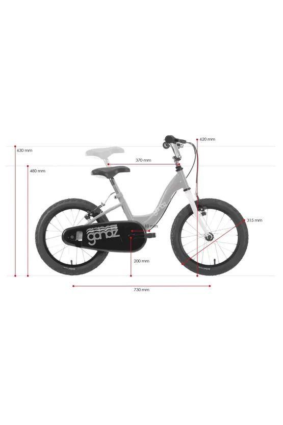 Bicicletă copii Ganaz Evofit One Tube, 16 inch, Albastru picture - 2
