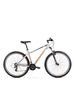 Bicicleta de munte pentru barbati Romet Rambler R9.0 marimea L/19 Gri/Negru/Portocaliu 2022