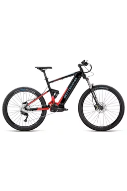 Bicicleta electrică Bottecchia BE35 E-MTB Evo Electron C81 Negru/Roșu, baterie Green Way Li-Ion 36V 630Wh, motor Oli Sport PLUS 85 Nm 36V 250W, suspensie față și spate