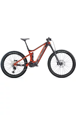 Bicicleta electrică Bottecchia BE62 E-MTB Quasar Evo C92 Antracit/Portocaliu, baterie Shimano 36V 630Wh, motor Shimano EP8 36V 250W, suspensie față și spate
