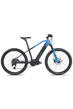 Bicicletă electrică MTB Torpado Chronos T950 26 inch, baterie detașabilă 504 Wh 36V 14Ah, motor Oli Sport Plus 250W 3.5 kg 85Nm, suspensie față, Albastru