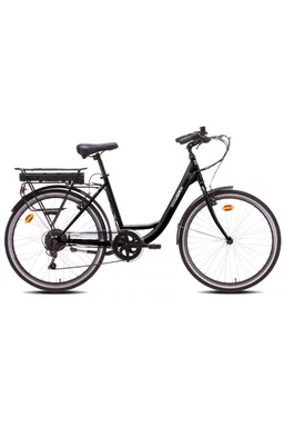 Bicicletă electrică oraș Beraud E4000 Urbaneo 26 inch, baterie 36V 13Ah 468Wh, motor Bafang 36V 250W 35Nm, Gri