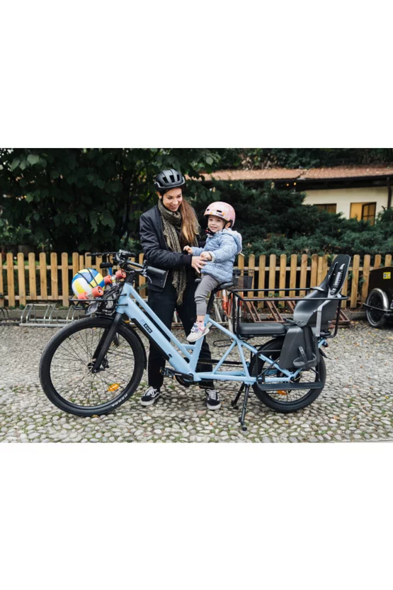 Bicicletă familie electrică Sum Alpa Alb, motor Bafang 250W 45Nm, baterie 10Ah 36V picture - 3