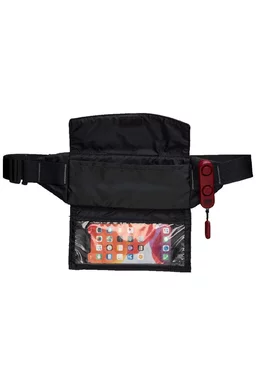 Centură de alergare Nathan cu fermoar, alarmă și sirenă în caz de urgență