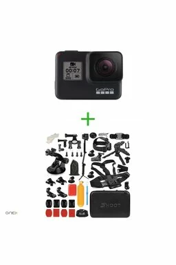 GoPro HERO7 Black - Comenzi vocale, Stabilizare video, Wi-Fi, GPS, Rezistent la apa, 4k60/1080p240 + MEGA PACHET de Accesorii SHOOT