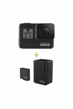 GoPro HERO7 Black + Dual Battery Charger + Battery