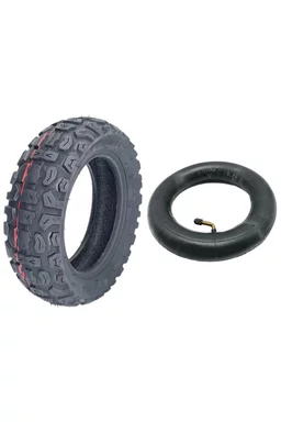 Pachet Cauciuc Off Road 10x3.0 + Cameră 85/65-6.5 cu valvă îndoită la 0 de grade (L-5B+L-1C)