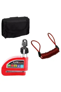 Alarmă Blocare Disc + Cablu + Geantă (T-6BC)