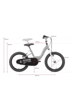 Bicicletă copii Ganaz Evofit One Tube, 16 inch, Albastru