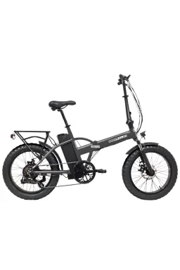 Bicicletă electrică pliabilă Beraud E2500RM Tauro Top 20 inch, baterie 13Ah 36V 468Wh, motor 36V 250W 32Nm, suspensie față, Gri