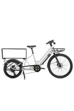 Bicicletă familie electrică Sum Alpa Alb, motor Bafang 250W 45Nm, baterie 10Ah 36V