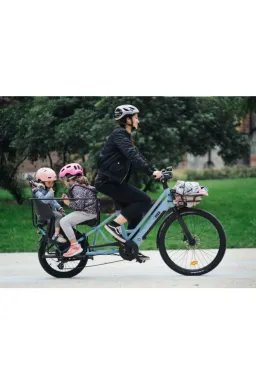 Bicicletă familie electrică Sum Alpa Alb, motor Bafang 250W 45Nm, baterie 10Ah 36V